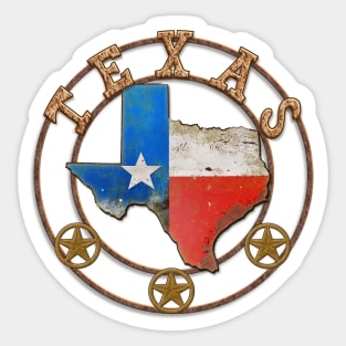 Texas Lone Star Map Wrought Iron Barn Art Sticker